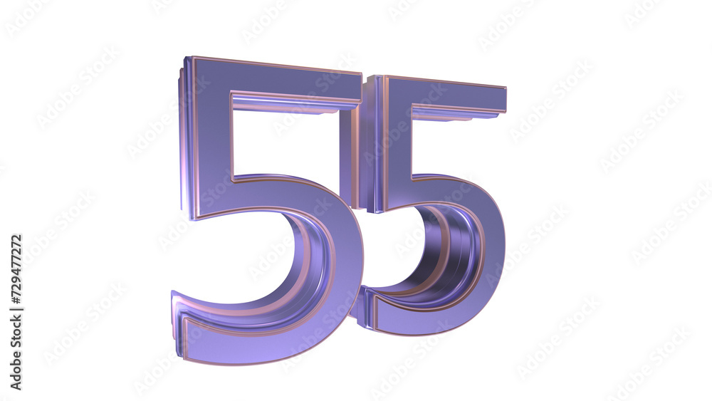 Obraz premium Lavender 3d number 55