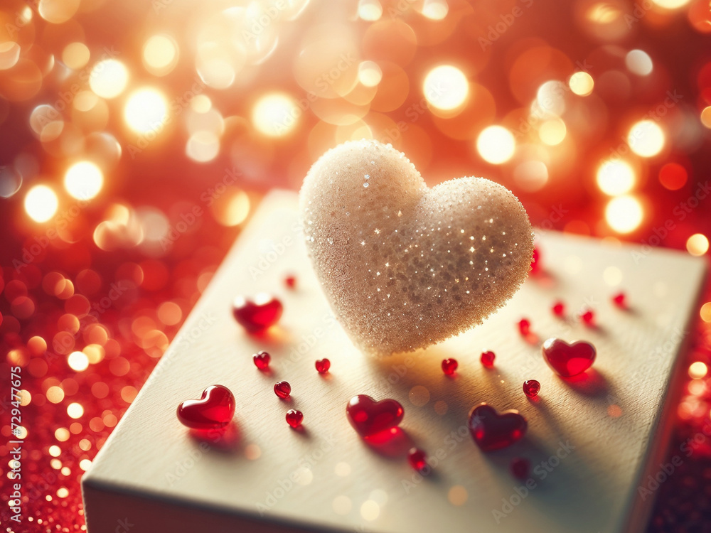 Obraz premium Background with hearts. AI