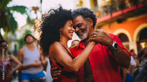 Plakat Couple dancing salsa in Havana