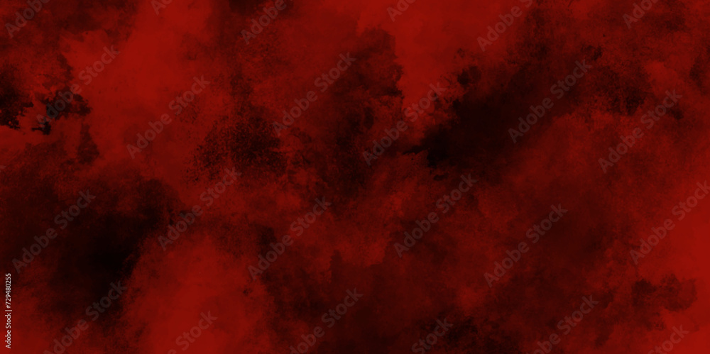 Red grunge old watercolor texture with painted stripe of red color, Red scratched horror scary background, red grunge and marbled cloudy design.