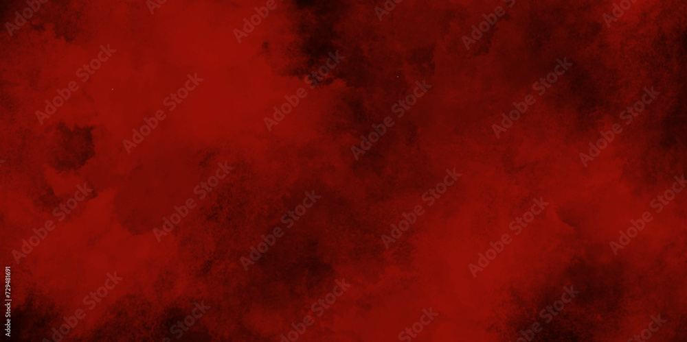 Red grunge old watercolor texture with painted stripe of red color, Red scratched horror scary background, ]red grunge and marbled cloudy design.