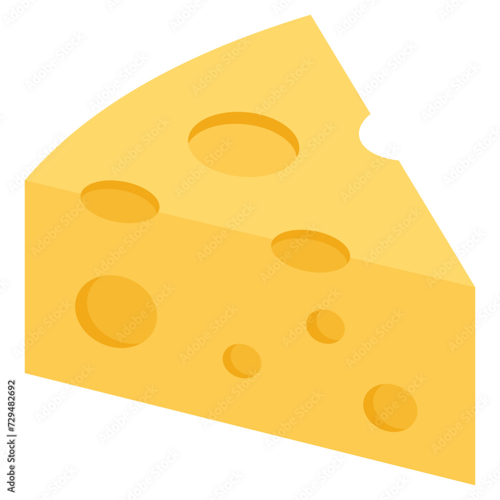 An icon design of cheese block An icon design of cheese block