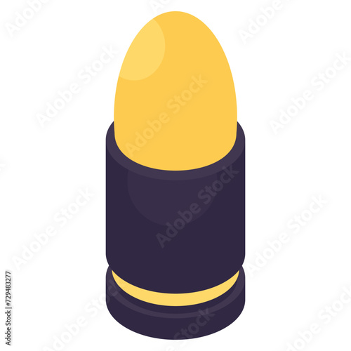 Trendy vector design of bullet 