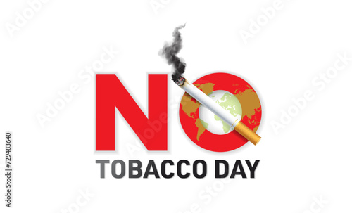World no smoking day or no tobacco. Stop smoking creative concept. Poster design.