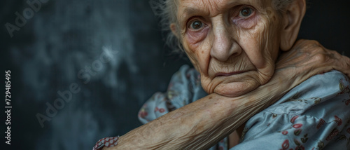 In a poignant close-up, an elderly woman's eyes tell a thousand stories, reflecting a tapestry of life's experiences