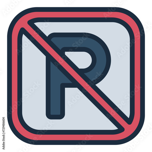 No Parking prohibited icon