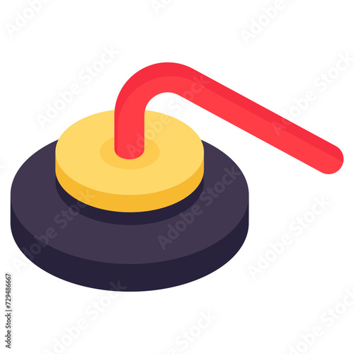 Trendy vector design of curling rock