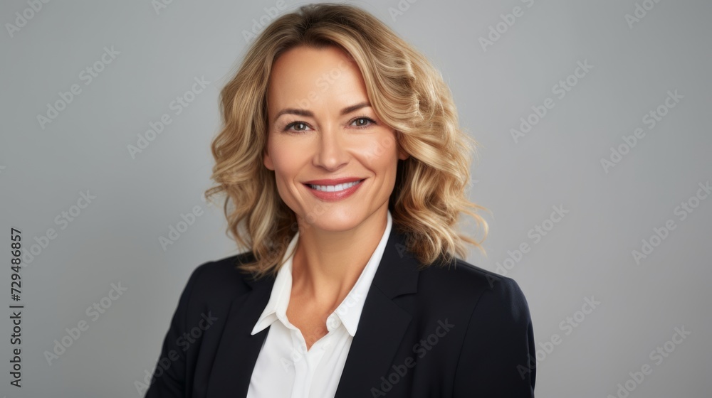 potrait of middle aged female CEO manager potrait of middle aged female CEO manager