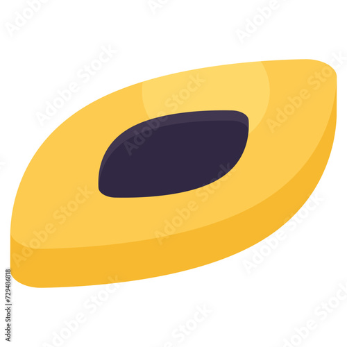 An isometric design icon of rowing boat, canoe vector 