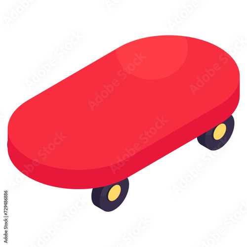 An icon design of skateboard
