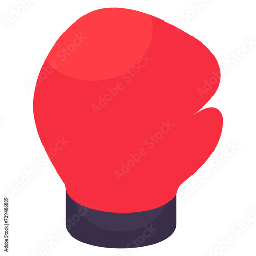 A hand covering icon, isometric design of glove