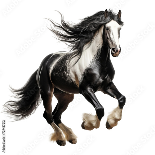 black horse isolated on white © Buse