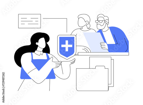 Health insurance for seniors isolated cartoon vector illustrations.