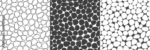 Pebble mosaic texture. Seamless stone pattern