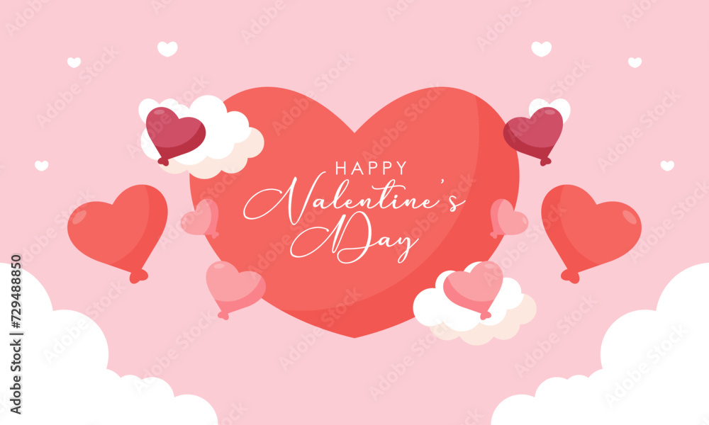 Happy Valentine's Day! Celebrate Day Full of Love on February 14th Concept Illustration Happy Valentine's Day! Celebrate Day Full of Love on February 14th Concept Illustration