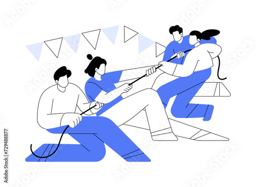 Team building event isolated cartoon vector illustrations.
