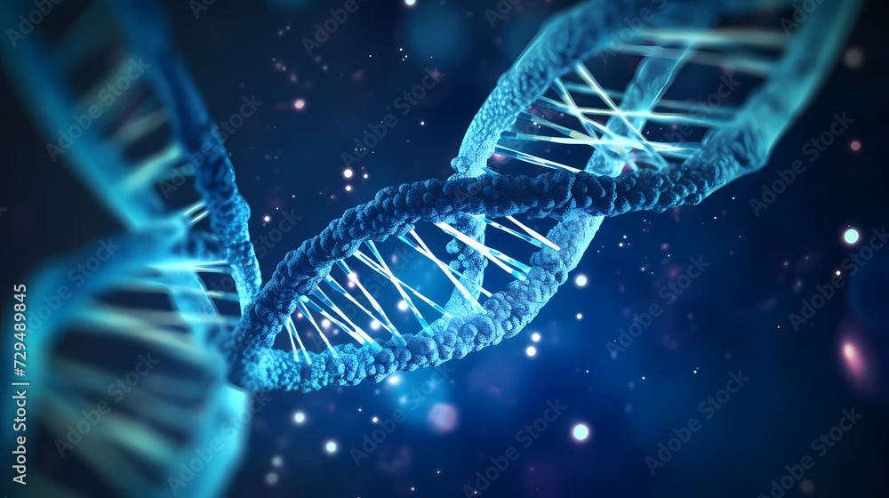 custom made wallpaper toronto digital3D rendering genetic diagram of human DNA under microscope