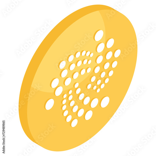 Vector design of iota coin, available for download  photo