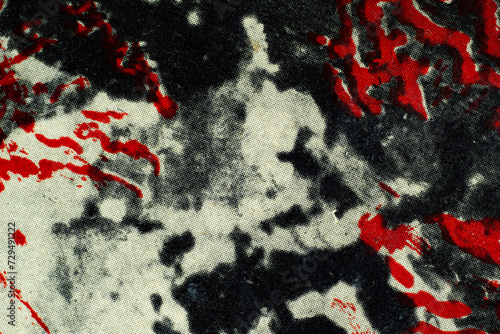 Canvas Print Bold red black and white texture vintage background abstract punk