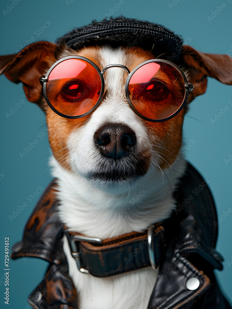 Dog with sun glasses