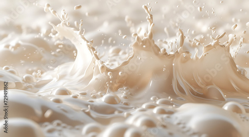 abstract close up of a milk splash in