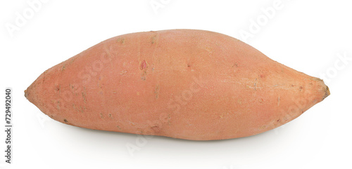 Sweet potato isolated on white background with full depth of field.