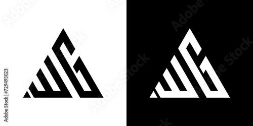vector logo WG abstract combination of triangles