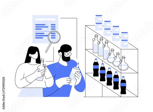 Nutrition facts isolated cartoon vector illustrations.