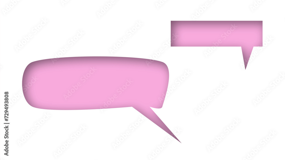 speech bubble shape with white background. space for text. abstract blank area for rill text of font.