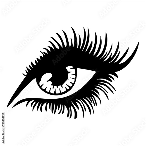 Wallpaper Mural Eye silhouette vector. Torontodigital.ca