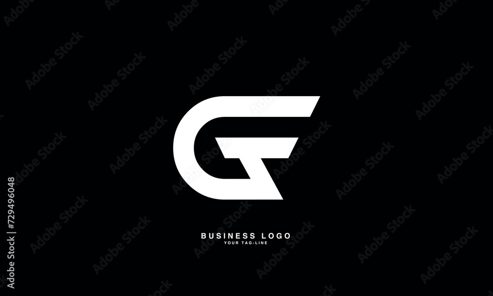 GF, FG, G, F, Abstract Letters Logo Monogram GF, FG, G, F, Abstract Letters Logo Monogram