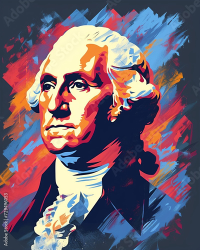 Illustrated portrait of George Washington