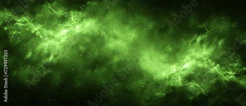 Vibrant Green Space Filled With Stars and Dust