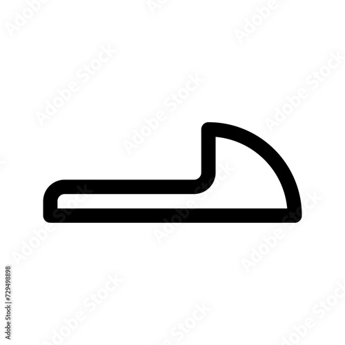 Squatting style toilet line icon. Vector graphics