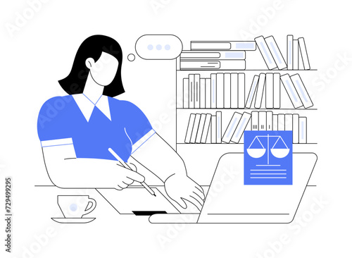 Prepare legal documents isolated cartoon vector illustrations.