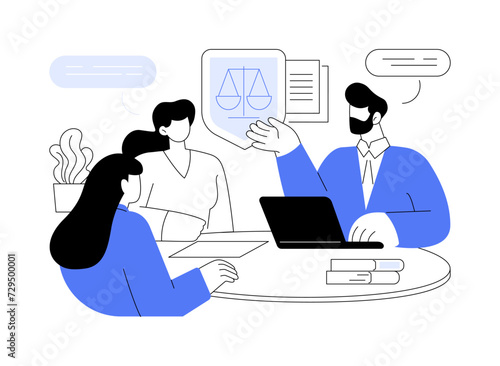 Provide legal advice isolated cartoon vector illustrations.