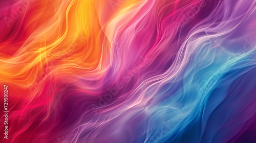 Abstract digital art simulating the flowing movement of flames, with a vibrant blend of red, orange, purple, and blue hues.