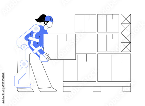 Exoskeletons isolated cartoon vector illustrations.