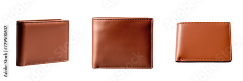 Set of a wallet on a Transparent Background