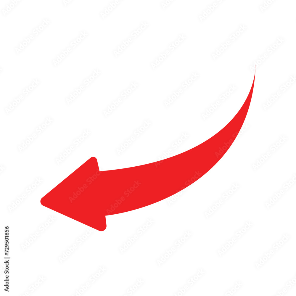Red arrow pointing down. Business arrow. business financial loss graph concept. Vector illustration. Eps file 122. Red arrow pointing down. Business arrow. business financial loss graph concept. Vector illustration. Eps file 122.