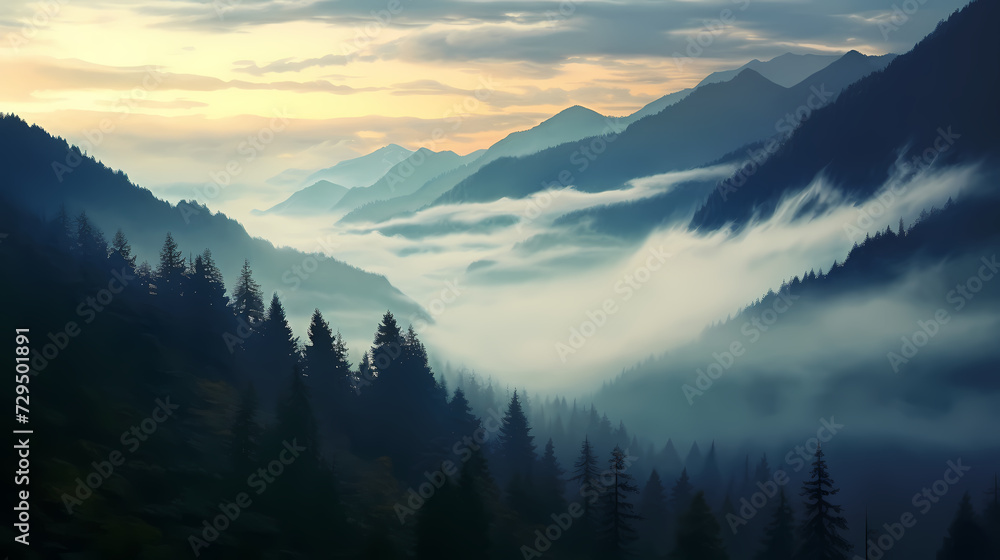 Majestic mountains, panoramic peaks PPT background Majestic mountains, panoramic peaks PPT background