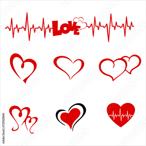 Wallpaper Mural Medicine Heart rate Electrocardiography. Vector illustration. Torontodigital.ca