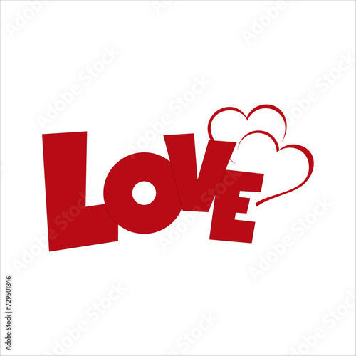 Wallpaper Mural Love text overlay. Vector illustration. Torontodigital.ca