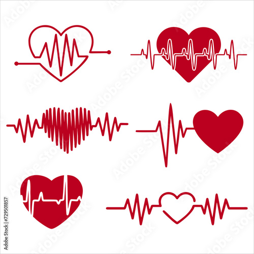 Wallpaper Mural Medicine Heart rate Electrocardiography. Vector illustration. Torontodigital.ca