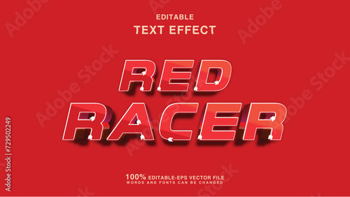 racer strong red bold text style