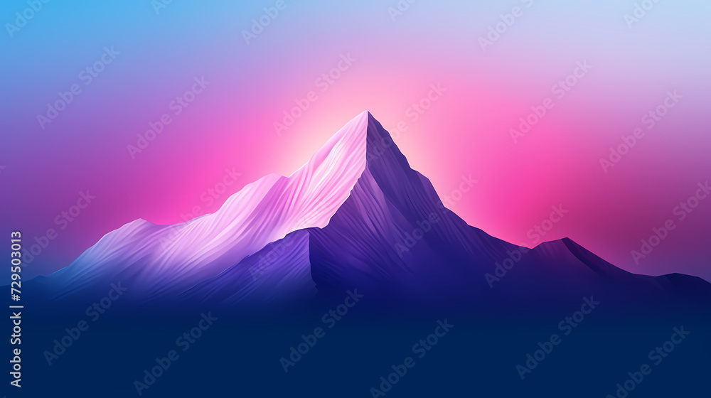 Fototapeta premium Majestic mountains, panoramic peaks PPT background