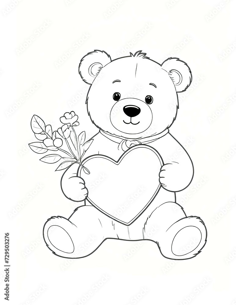 Little bear coloring page Little bear coloring page