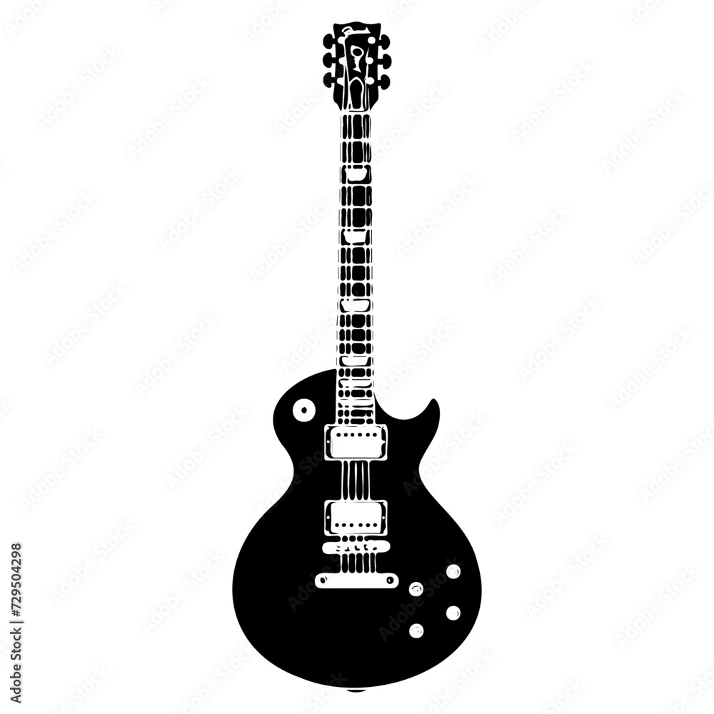 guitar musical instrument flat vector icon for music