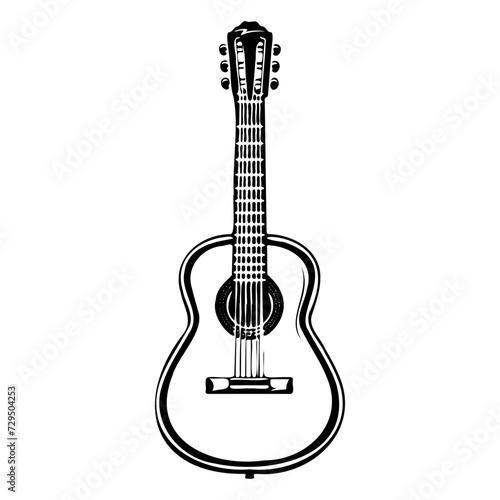 guitar musical instrument flat vector icon for music