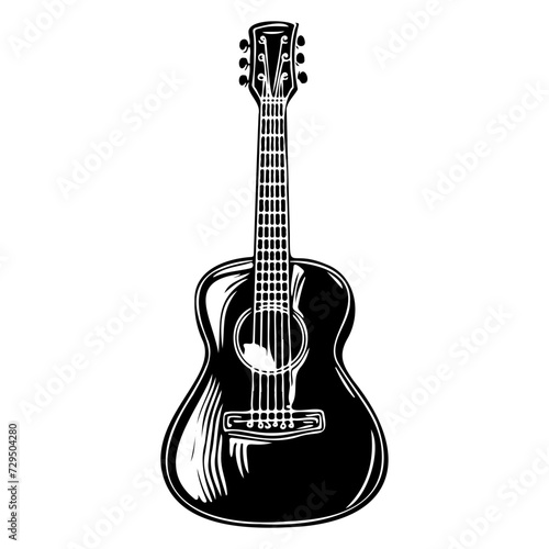 guitar musical instrument flat vector icon for music